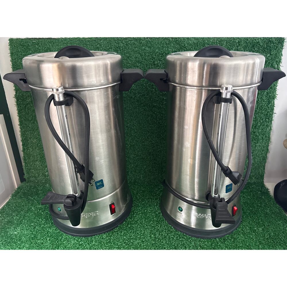 Waring Commercial WCU550 55-Cup Commercial Stainless Steel Coffee Urn 2 Pack